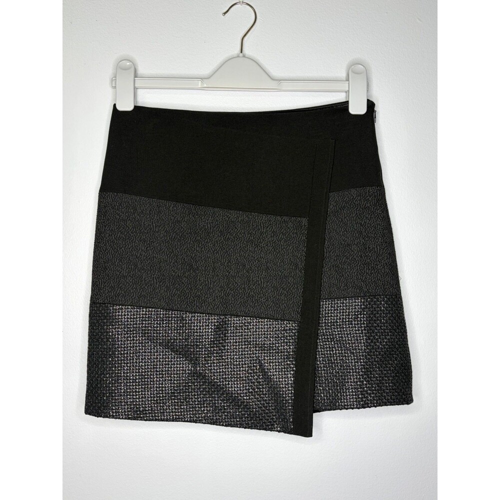 White House Black Market Women's Faux Crossover Asymmetrical Skirt Size 0